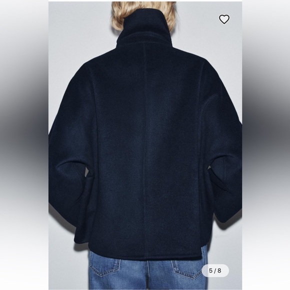 ZARA FAUX FUR COLLAR WOOL COAT - Picture 12 of 16